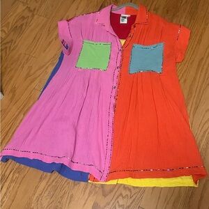 Queen of Sparkles Rainbow Gauze dress